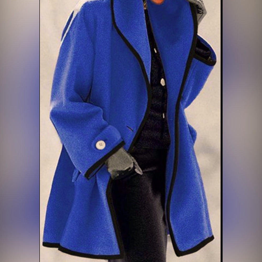 NWT Just Fashion Long Sleeve Luxurious Shawl Collar Trench Coat, Size XXL